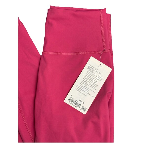 Lululemon Wunder Train High-Rise Tight 28" RBCO Raspberry Coulis size 8 New $98 - Picture 2 of 5